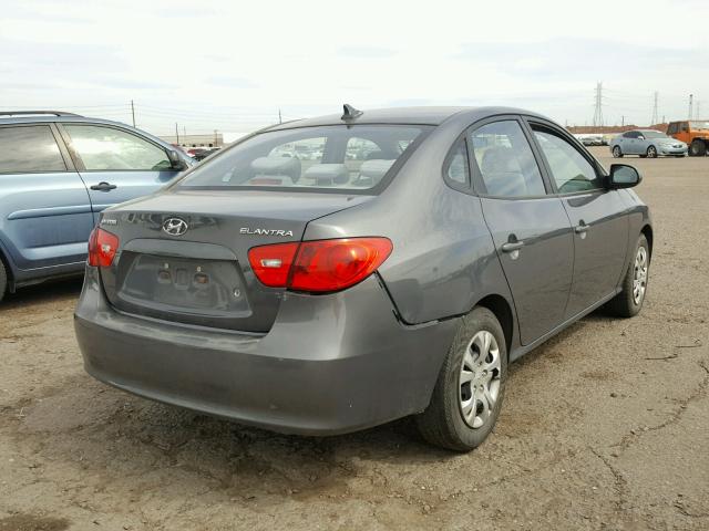 KMHDU46D99U706523 - 2009 HYUNDAI ELANTRA GL GRAY photo 4