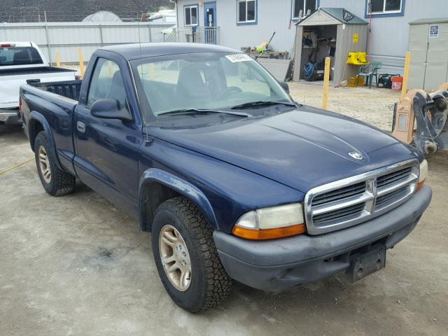 1D7FL16K94S679945 - 2004 DODGE DAKOTA SXT BLUE photo 1