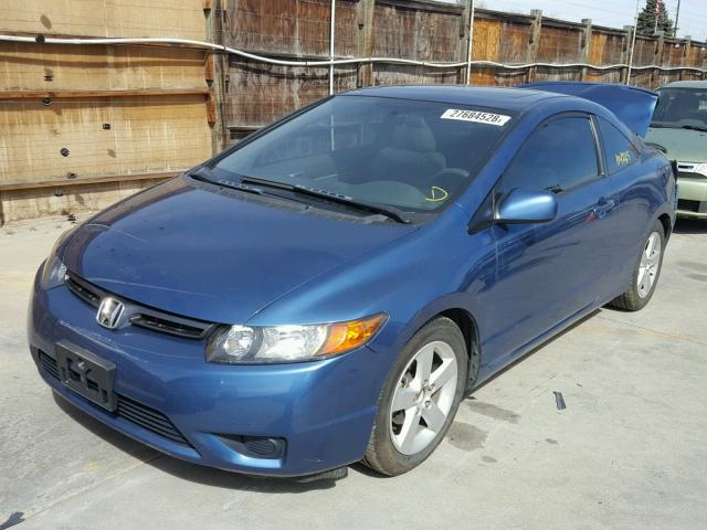 2HGFG12816H523600 - 2006 HONDA CIVIC EX BLUE photo 2