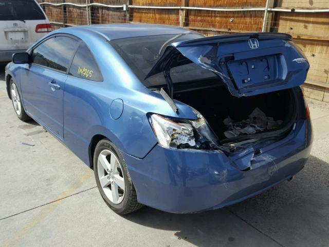 2HGFG12816H523600 - 2006 HONDA CIVIC EX ლურჯი ფოტო 3