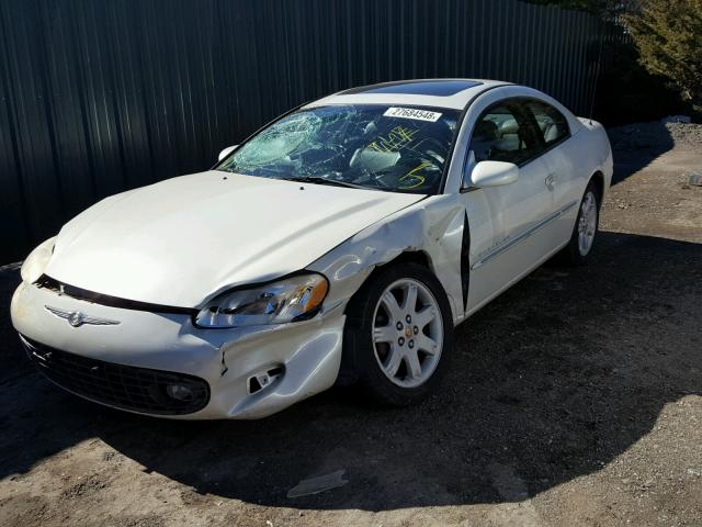 4C3AG52H41E048317 - 2001 CHRYSLER SEBRING LX WHITE photo 2