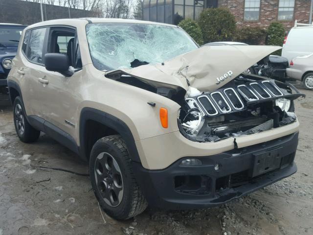 ZACCJBAT5GPC61708 - 2016 JEEP RENEGADE S CREAM photo 1