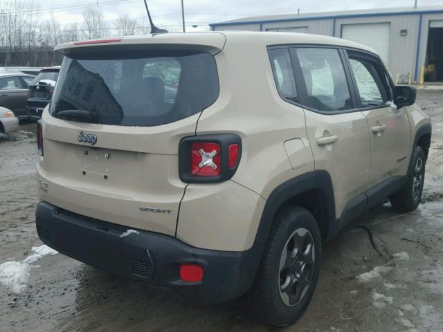 ZACCJBAT5GPC61708 - 2016 JEEP RENEGADE S CREAM photo 4