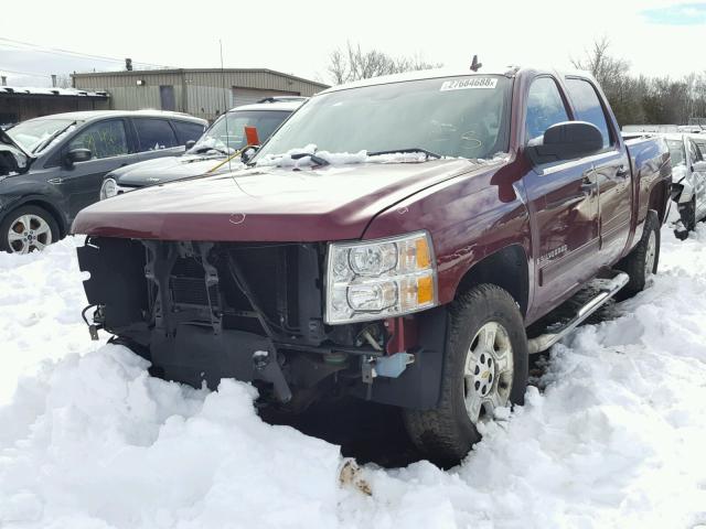 2GCEK233891112905 - 2009 CHEVROLET SILVERADO BURGUNDY photo 2