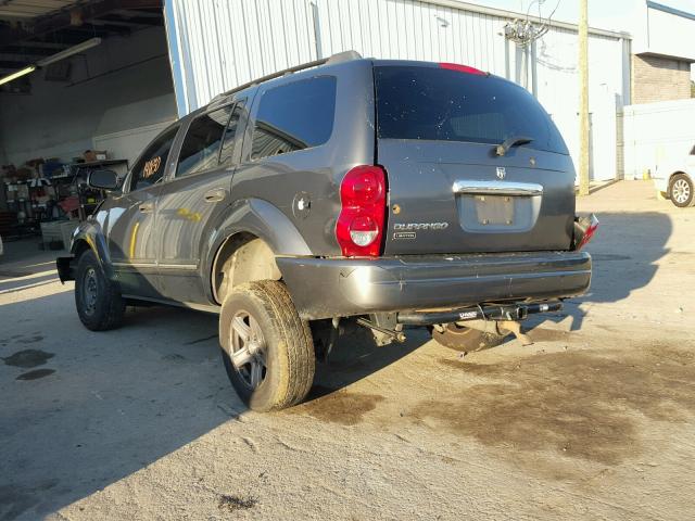 1D4HD58N14F152783 - 2004 DODGE DURANGO LI GRAY photo 3