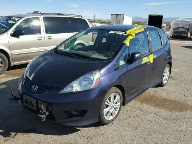 JHMGE88419S061329 - 2009 HONDA FIT SPORT BLUE photo 2