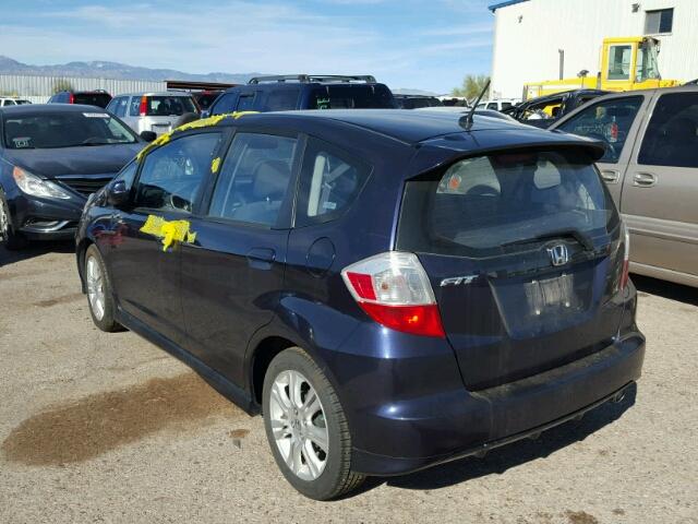 JHMGE88419S061329 - 2009 HONDA FIT SPORT BLUE photo 3