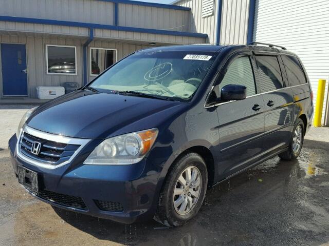 5FNRL3H67AB095023 - 2010 HONDA ODYSSEY EX BLUE photo 2