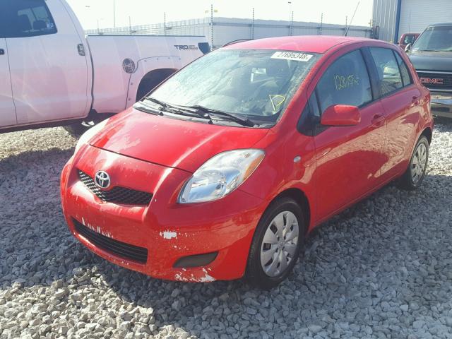 JTDKT903X95224729 - 2009 TOYOTA YARIS RED photo 2