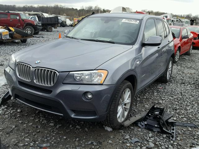 5UXWX9C54E0D30055 - 2014 BMW X3 XDRIVE2 SILVER photo 2