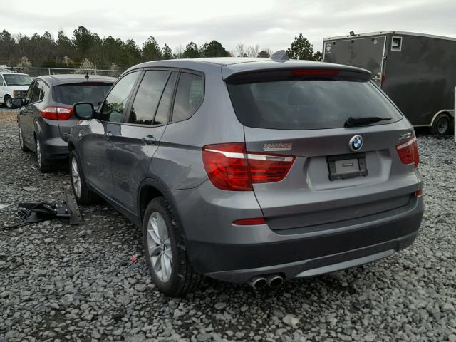 5UXWX9C54E0D30055 - 2014 BMW X3 XDRIVE2 SILVER photo 3