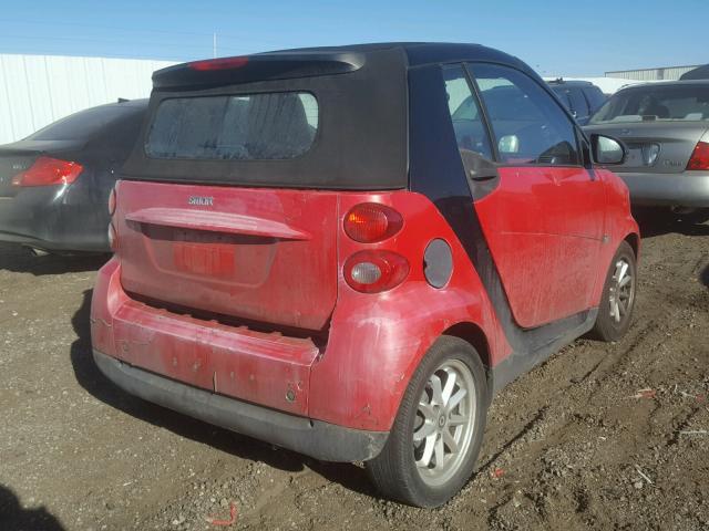 WMEEK31X29K238366 - 2009 SMART FORTWO PAS 红色 照片 4