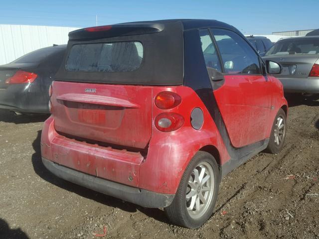 WMEEK31X29K238366 - 2009 SMART FORTWO PAS RED photo 4