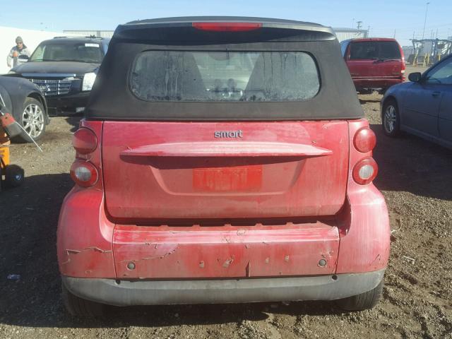 WMEEK31X29K238366 - 2009 SMART FORTWO PAS 红色 照片 6