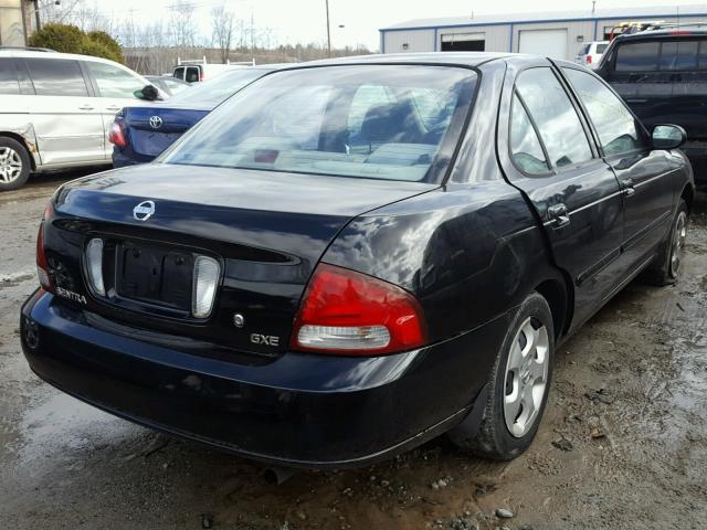 3N1CB51D03L694639 - 2003 NISSAN SENTRA XE BLACK photo 4