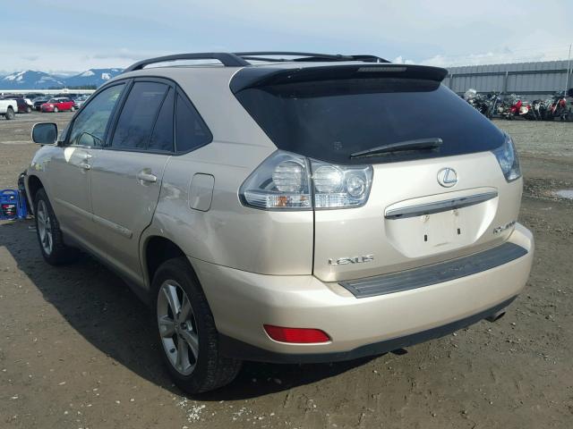 JTJHW31U072017719 - 2007 LEXUS RX 400H TAN photo 3