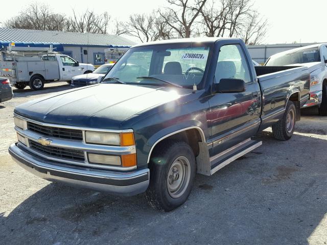 1GCEC14R7TZ122723 - 1996 CHEVROLET 1500 GREEN photo 2