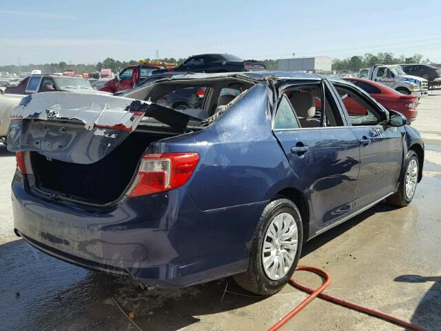 4T4BF1FK6ER378430 - 2014 TOYOTA CAMRY L BLUE photo 4