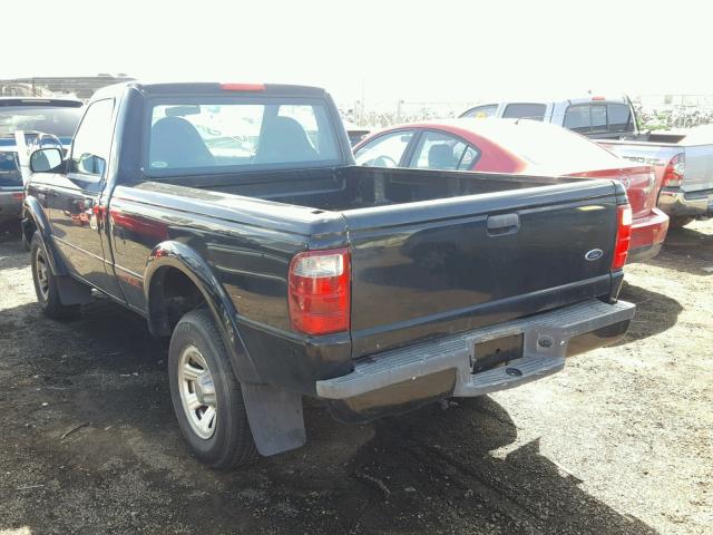 1FTYR10U91PA75628 - 2001 FORD RANGER BLACK photo 3