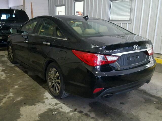 5NPEC4AB6EH871354 - 2014 HYUNDAI SONATA SE BLACK photo 3