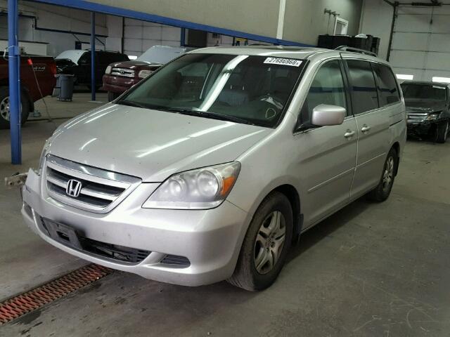 5FNRL38615B418729 - 2005 HONDA ODYSSEY EX GRAY photo 2