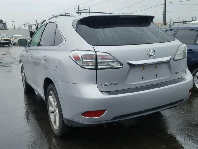 2T2ZK1BAXAC037976 - 2010 LEXUS RX 350 SILVER photo 3