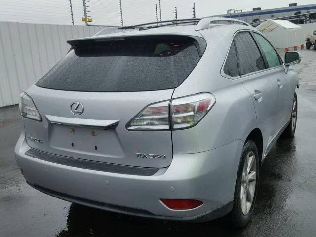 2T2ZK1BAXAC037976 - 2010 LEXUS RX 350 SILVER photo 4