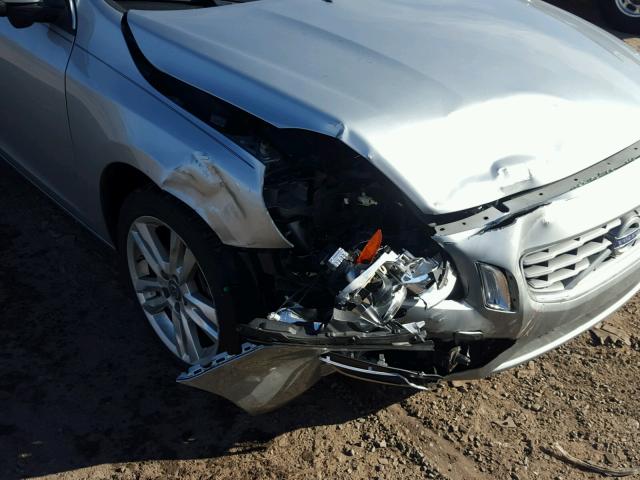 YV1902FH6C2036214 - 2012 VOLVO S60 T6 SILVER photo 9