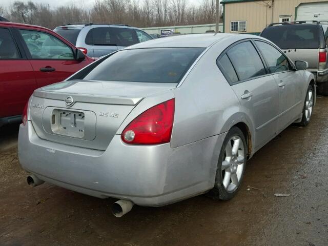 1N4BA41E44C840011 - 2004 NISSAN MAXIMA SE SILVER photo 4