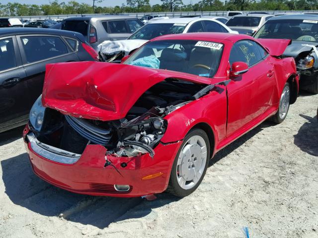 JTHFN48Y020009960 - 2002 LEXUS SC 430 RED photo 2