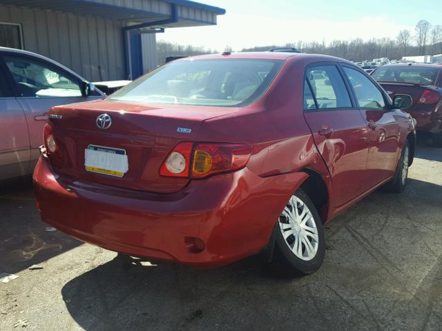 2T1BU40E19C068309 - 2009 TOYOTA COROLLA BA MAROON photo 4