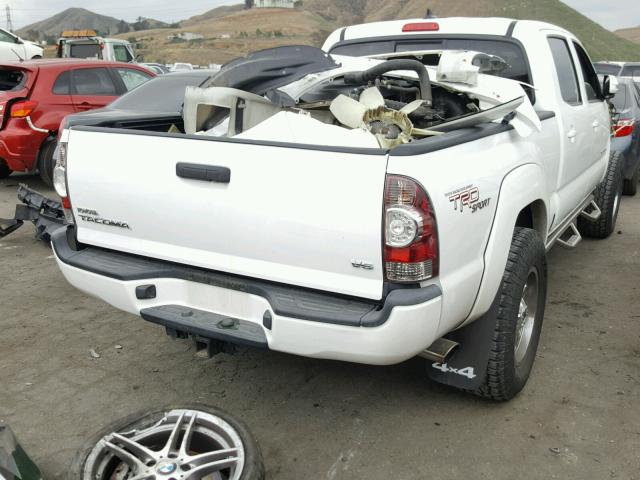 3TMMU4FN9CM043396 - 2012 TOYOTA TACOMA DOU WHITE photo 4