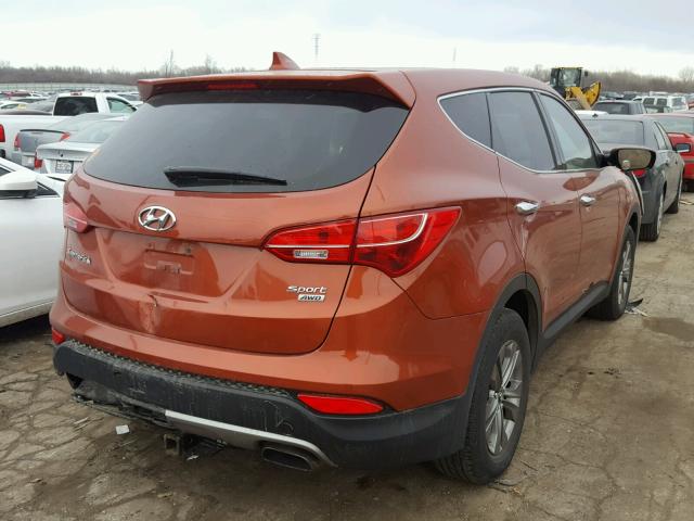 5XYZTDLB9EG139340 - 2014 HYUNDAI SANTA FE S ORANGE photo 4