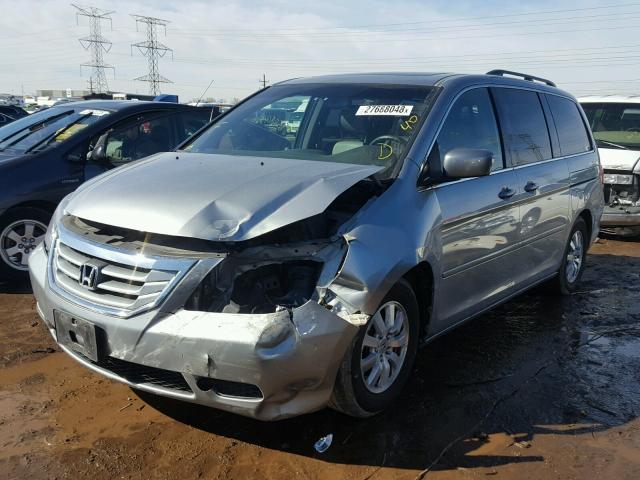 5FNRL3H77AB036756 - 2010 HONDA ODYSSEY EX BLUE photo 2