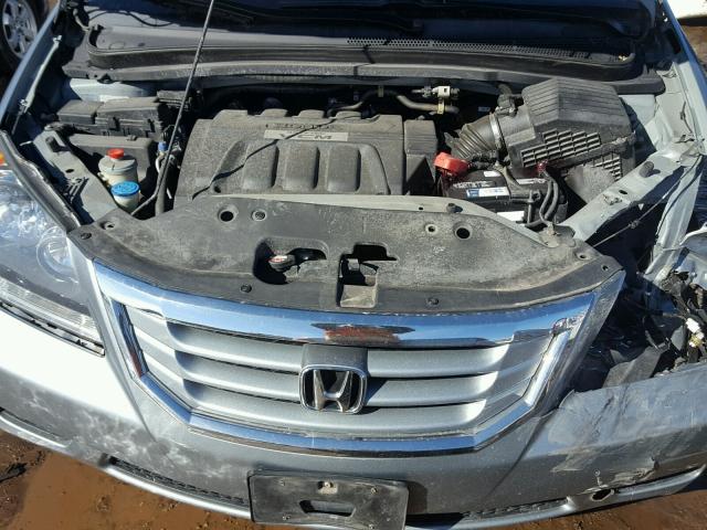 5FNRL3H77AB036756 - 2010 HONDA ODYSSEY EX BLUE photo 7