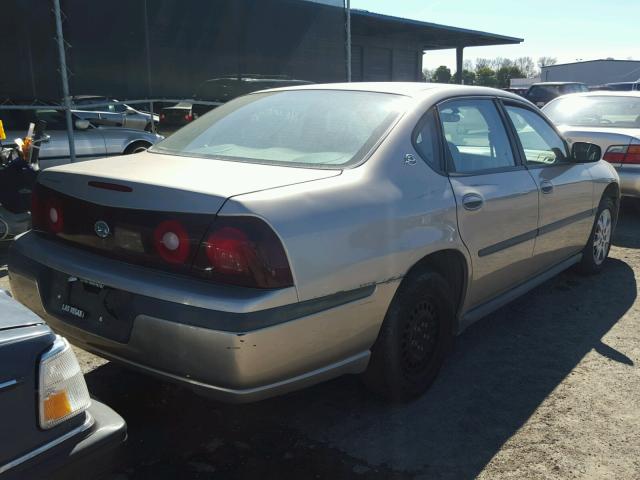 2G1WF52E939109171 - 2003 CHEVROLET IMPALA TAN photo 4