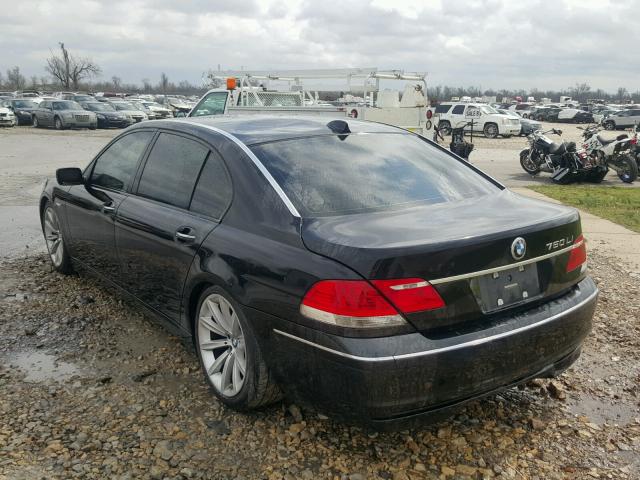 WBAHN83577DT72106 - 2007 BMW 750 BLACK photo 3