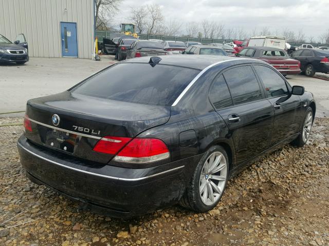 WBAHN83577DT72106 - 2007 BMW 750 BLACK photo 4