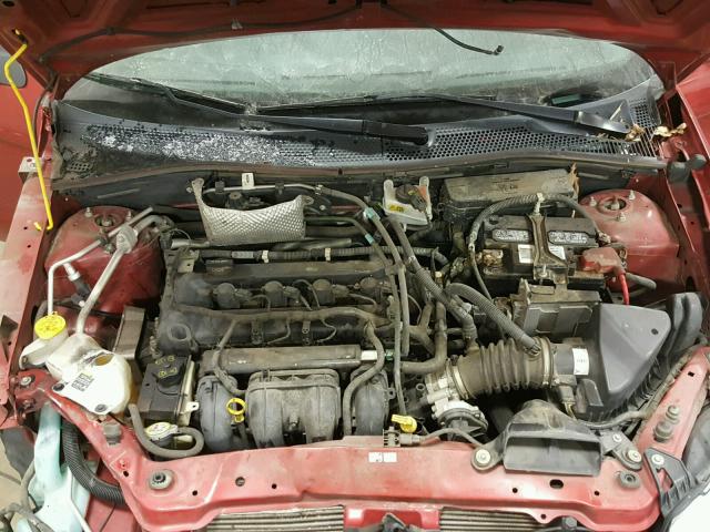 1FAHP3FN5AW273247 - 2010 FORD FOCUS SE RED photo 7