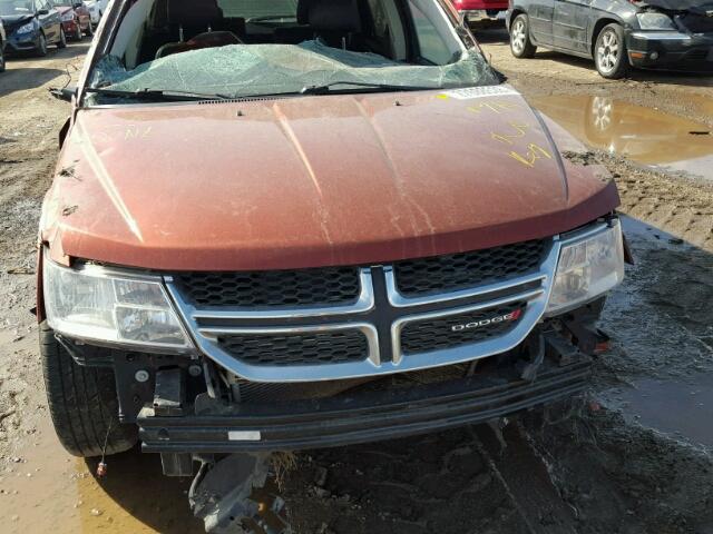 3C4PDCDG8DT680251 - 2013 DODGE JOURNEY CR ORANGE photo 7