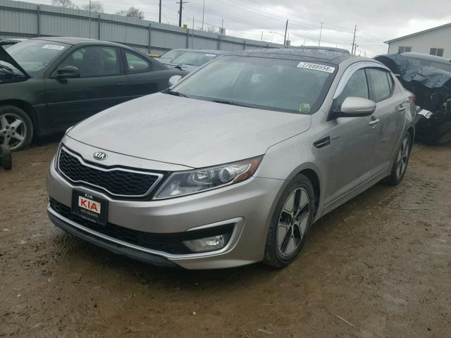 KNAGM4AD4D5038929 - 2013 KIA OPTIMA HYB BEIGE photo 2