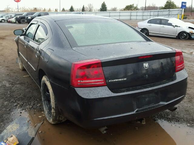 2B3KA43H16H369910 - 2006 DODGE CHARGER SE BLACK photo 3