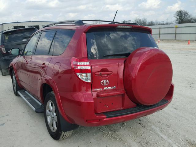 JTMZK31V19D001967 - 2009 TOYOTA RAV4 LIMIT RED photo 3