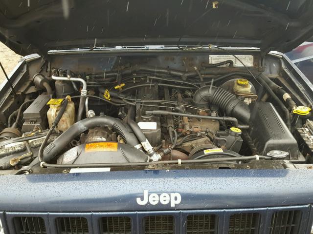 1J4FF58S2YL157853 - 2000 JEEP CHEROKEE C BLUE photo 7