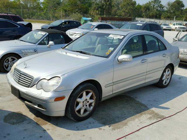 WDBRF81J63F374169 - 2003 MERCEDES-BENZ C 240 4MAT SILVER photo 2