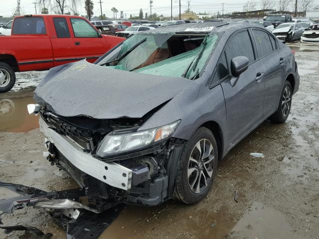 19XFB2F82EE235687 - 2014 HONDA CIVIC EX GRAY photo 2