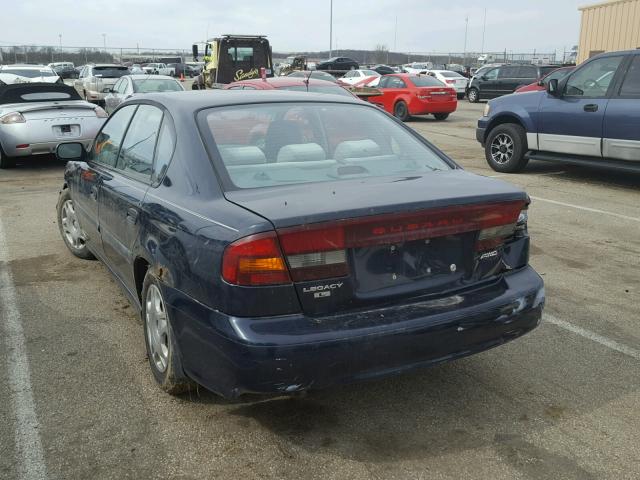 4S3BE635327205911 - 2002 SUBARU LEGACY L BLUE photo 3