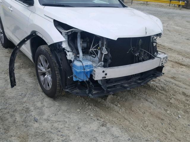 5TDKKRFH6ES028703 - 2014 TOYOTA HIGHLANDER WHITE photo 9