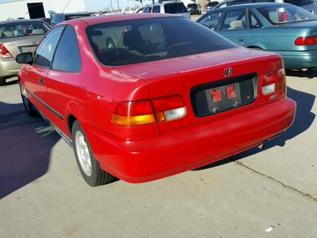 1HGEJ7128VL100723 - 1997 HONDA CIVIC HX RED photo 3