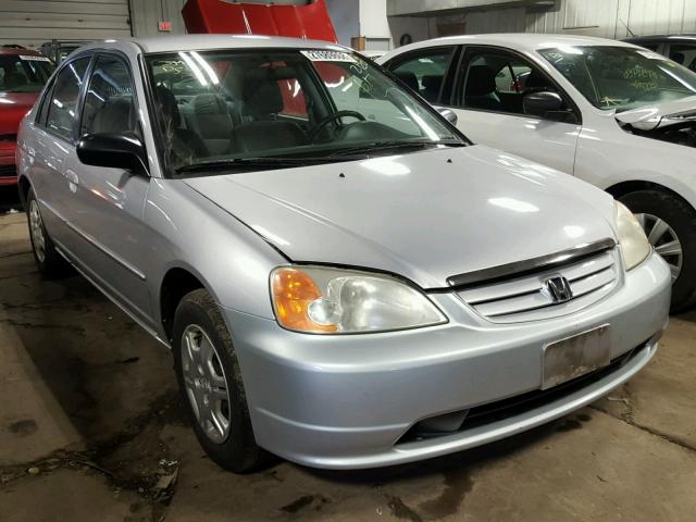 1HGES16592L082404 - 2002 HONDA CIVIC LX SILVER photo 1